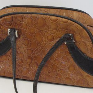 Donald J Pliner Croc-Print purse